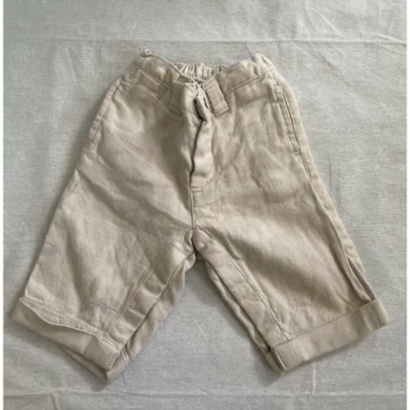 Baby Gap Kid Boy's Pants Bermuda White Zip 0-3M - Picture 1 of 10